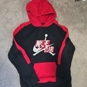 Nike Boy's Black and Red Air Hoodie